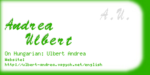 andrea ulbert business card